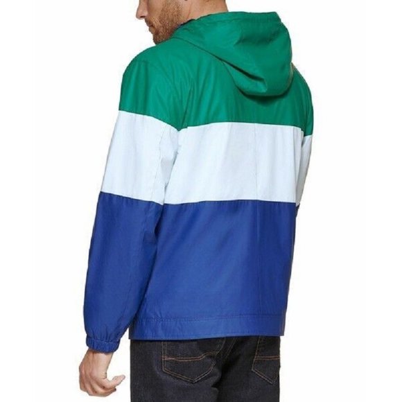 Club Room Men's Ivory Rubberized Lightweight Hooded Rain Jacket, XL - Picture 2 of 2